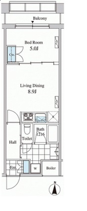 パトリス神保町　802号室　間取り