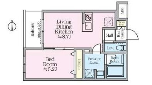 アイルグランデ赤羽　102号室　間取り