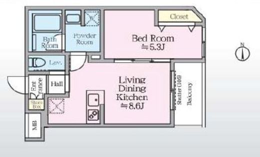 アイルグランデ赤羽　105号室　間取り