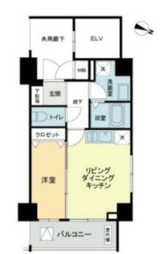 プレセダン板橋本町　801号室　間取り