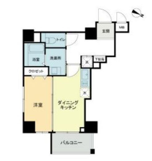 プレセダン板橋本町　803号室　間取り