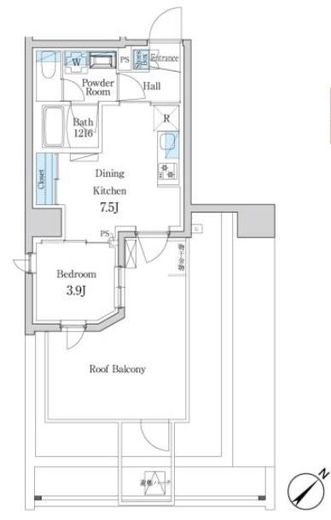 デュオフラッツ板橋大山　1102号室　間取り