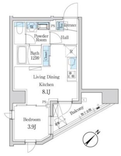 デュオフラッツ板橋大山　1402号室　間取り