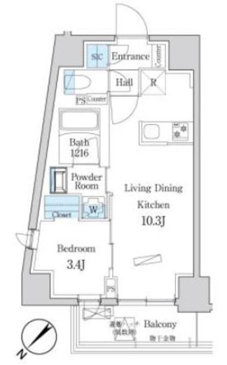 デュオフラッツ板橋大山　201号室　間取り
