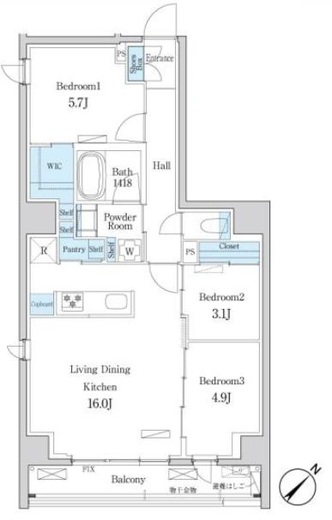 デュオフラッツ板橋大山　602号室　間取り