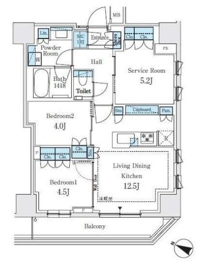 パークホームズ文京白山ヒルテラス　202号室　間取り