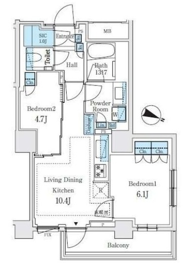 パークホームズ文京白山ヒルテラス　404号室　間取り