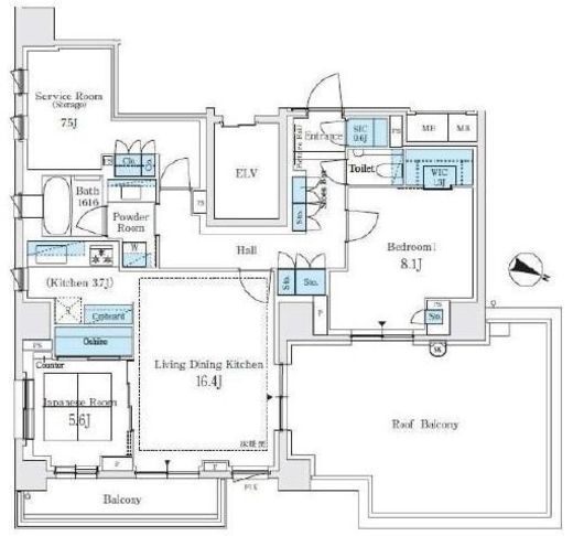 パークホームズ文京白山ヒルテラス　503号室　間取り