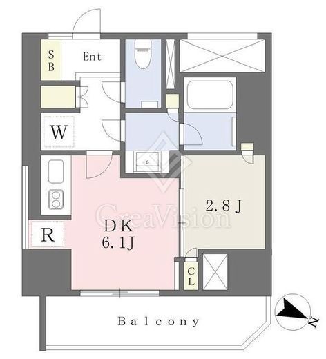 パークホームズ文京白山ヒルテラス　604号室　間取り