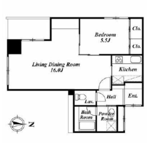 代官山プラザ　1101号室　間取り
