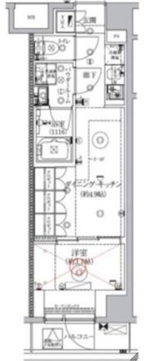 ジェノヴィア北池袋スカイガーデン　101号室　間取り