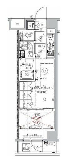 ジェノヴィア北池袋スカイガーデン　102号室　間取り