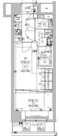 ジェノヴィア北池袋スカイガーデン　206号室　間取り