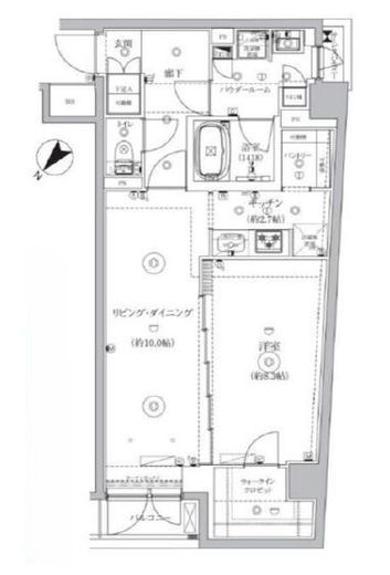 ジェノヴィア北池袋スカイガーデン　407号室　間取り