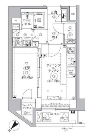 ジェノヴィア北池袋スカイガーデン　301号室　間取り