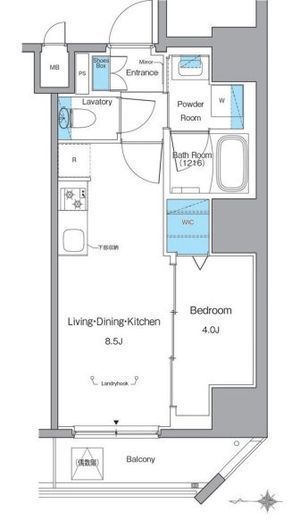ルフォンリヴェント池袋　201号室　間取り