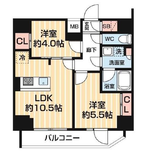 ARCOBALENO MINAMISENJU (アルコバレーノ南千住)　702号室　間取り
