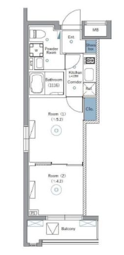 SYFORME NEXT IKEBUKURO WEST (シーフォルムネクスト池袋ウエスト)　201号室　間取り