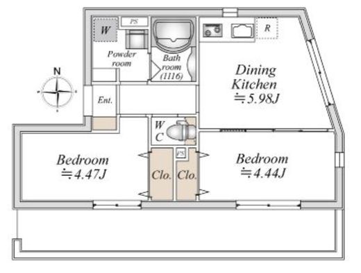 LiveFlat巣鴨 (ライブフラット巣鴨)　401号室　間取り