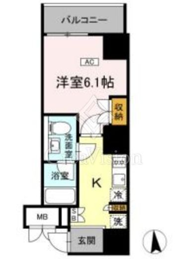 VIOR文京関口　1001号室　間取り