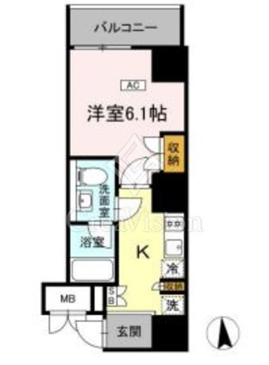 VIOR文京関口　801号室　間取り