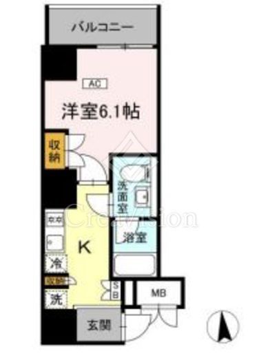VIOR文京関口　802号室　間取り