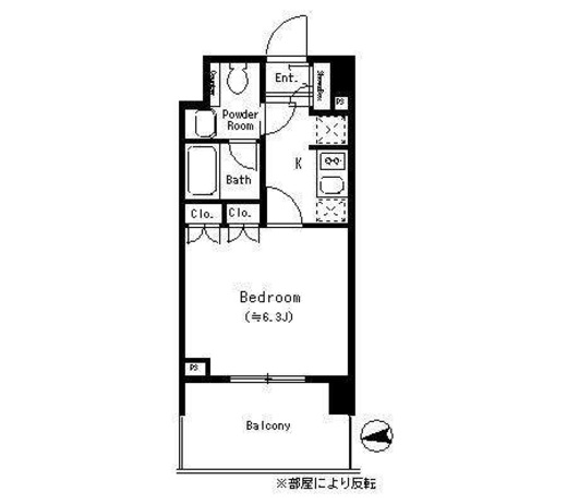 パークキューブ四谷三丁目　605号室　間取り