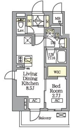 テラス北千住　306号室　間取り
