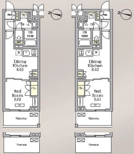 ミレーネ滝野川　110号室　間取り