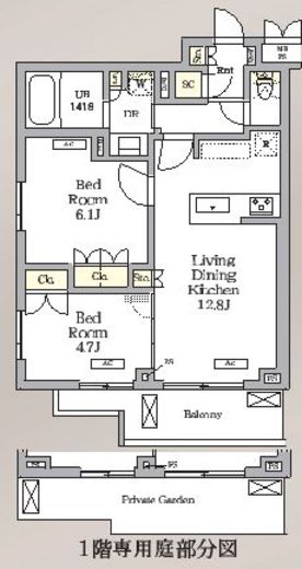 ミレーネ滝野川　208号室　間取り