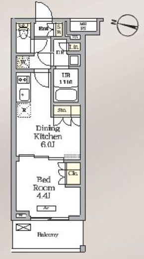 ミレーネ滝野川　214号室　間取り