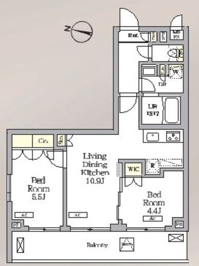 ミレーネ滝野川　218号室　間取り