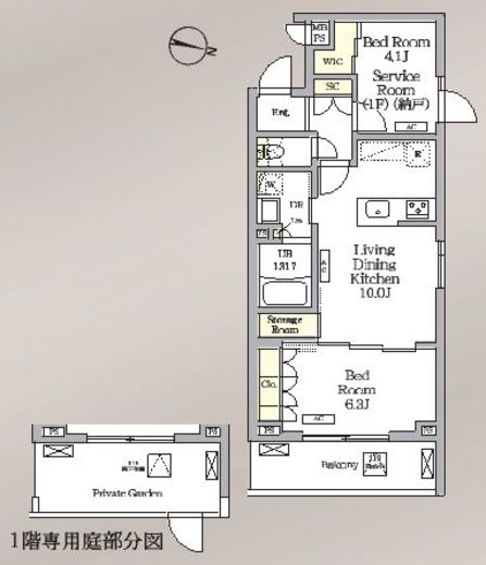 ミレーネ滝野川　219号室　間取り