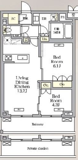 ミレーネ滝野川　302号室　間取り