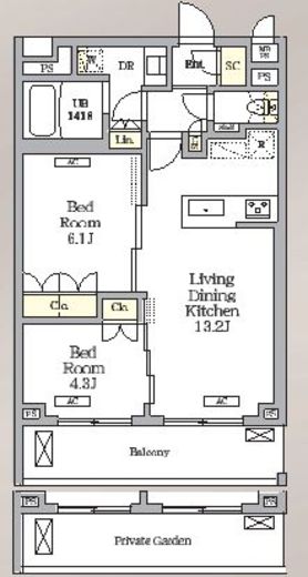 ミレーネ滝野川　403号室　間取り