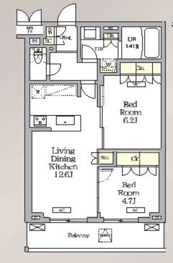 ミレーネ滝野川　512号室　間取り
