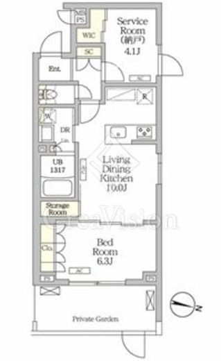 ミレーネ滝野川　113号室　間取り