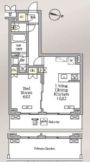 ミレーネ滝野川　101号室　間取り