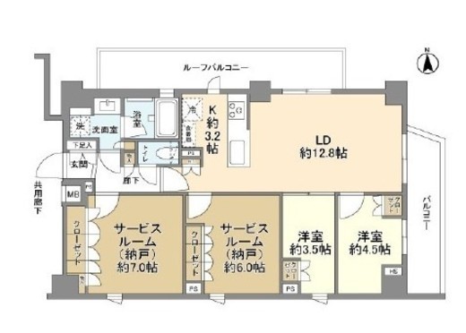 オープンレジデンシア北綾瀬コート　803号室　間取り