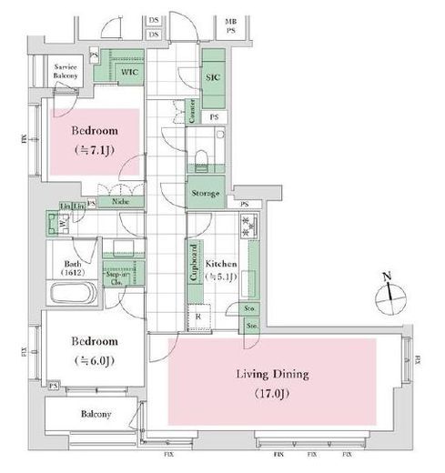 アトラス麻布台　801号室　間取り