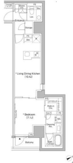 ザ・パークハビオ日本橋茅場町　501号室　間取り