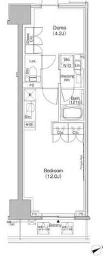 ザ・パークハビオ日本橋茅場町　502号室　間取り