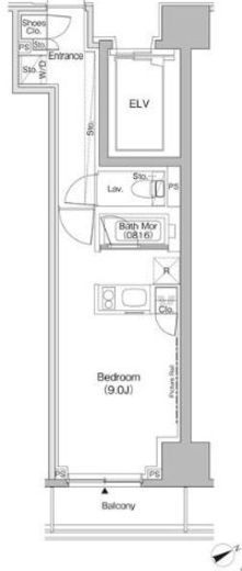 ザ・パークハビオ日本橋茅場町　503号室　間取り