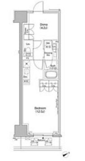 ザ・パークハビオ日本橋茅場町　702号室　間取り