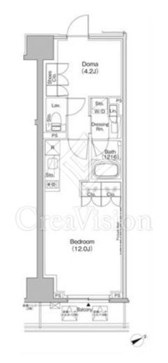 ザ・パークハビオ日本橋茅場町　202号室　間取り