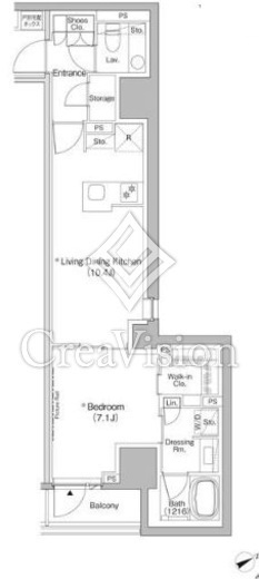 ザ・パークハビオ日本橋茅場町　701号室　間取り