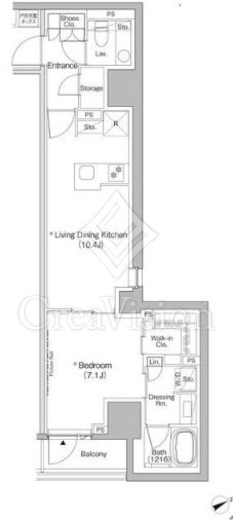 ザ・パークハビオ日本橋茅場町　901号室　間取り