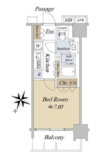 アクシルコート日本橋本町　5F6号室　間取り