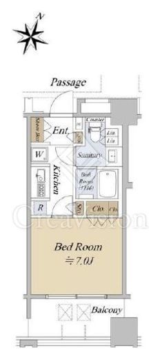 アクシルコート日本橋本町　3F5号室　間取り