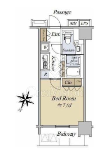 アクシルコート日本橋本町　305号室　間取り